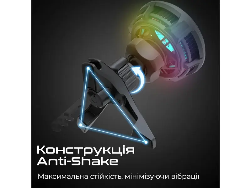 Автотримач з бездротовою зарядкою Promate MagChill-Ga Black (magchill-ga) - фото 6