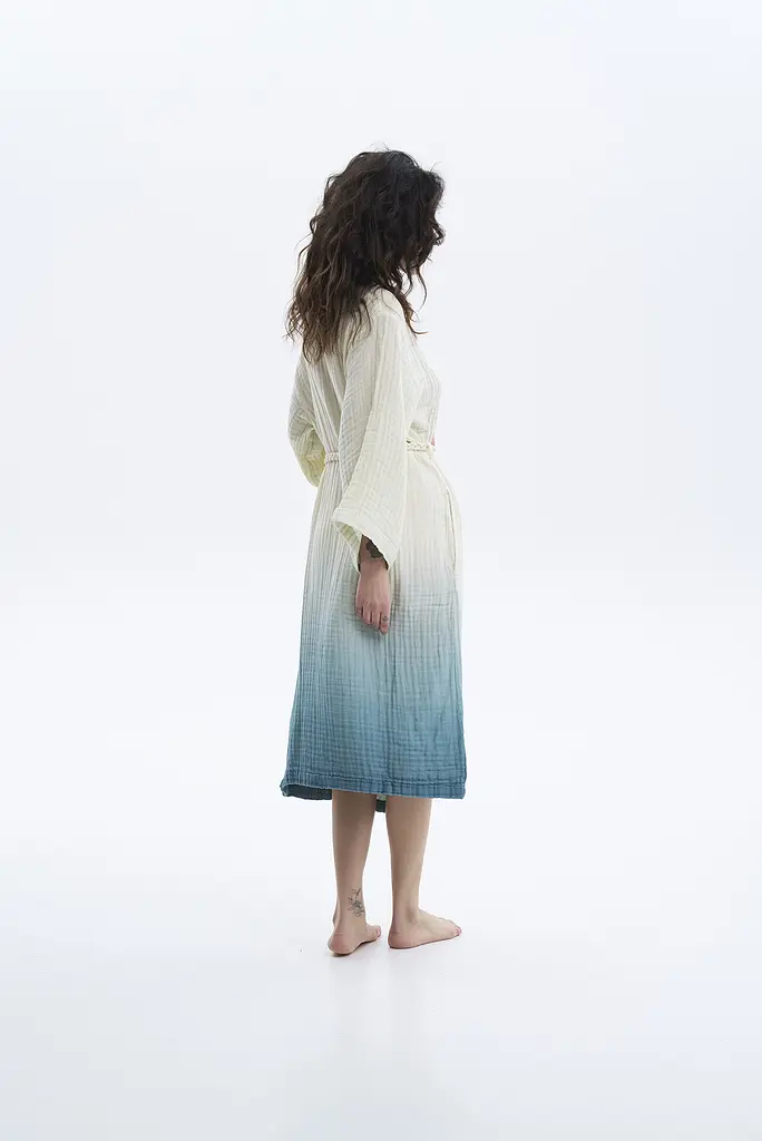 Халат Lotus Home - Nitra muslin blue S/M - фото 4