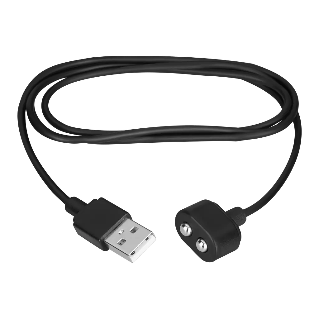 Satisfyer USB Charging Cable – магнітний USB кабель для зарядки іграшок (чорний)