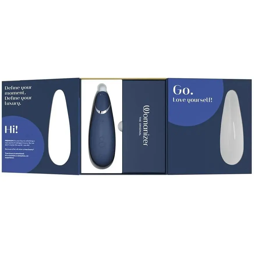 Вакуумный клиторальный стимулятор Womanizer Premium 2 Blueberry - фото 7
