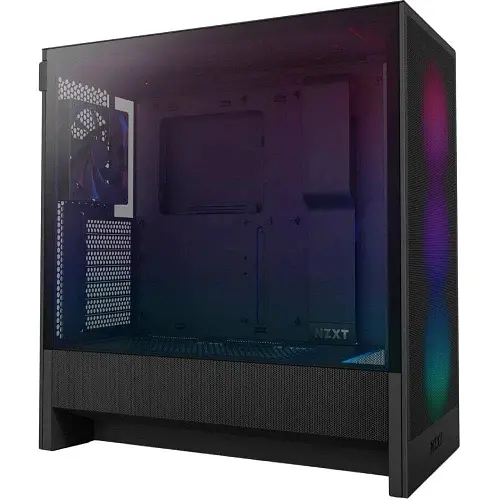 Корпус NZXT H5 Flow RGB Black, без БЖ, для E-ATX, ATX, micro ATX, mini ITX, 1 x 3.5″ відсіків, 2 x 2.5″ відсіків, 2хUSB 3.0/1хType-C, 7 слотів розширення (CC-H52FB-R1) - фото 2