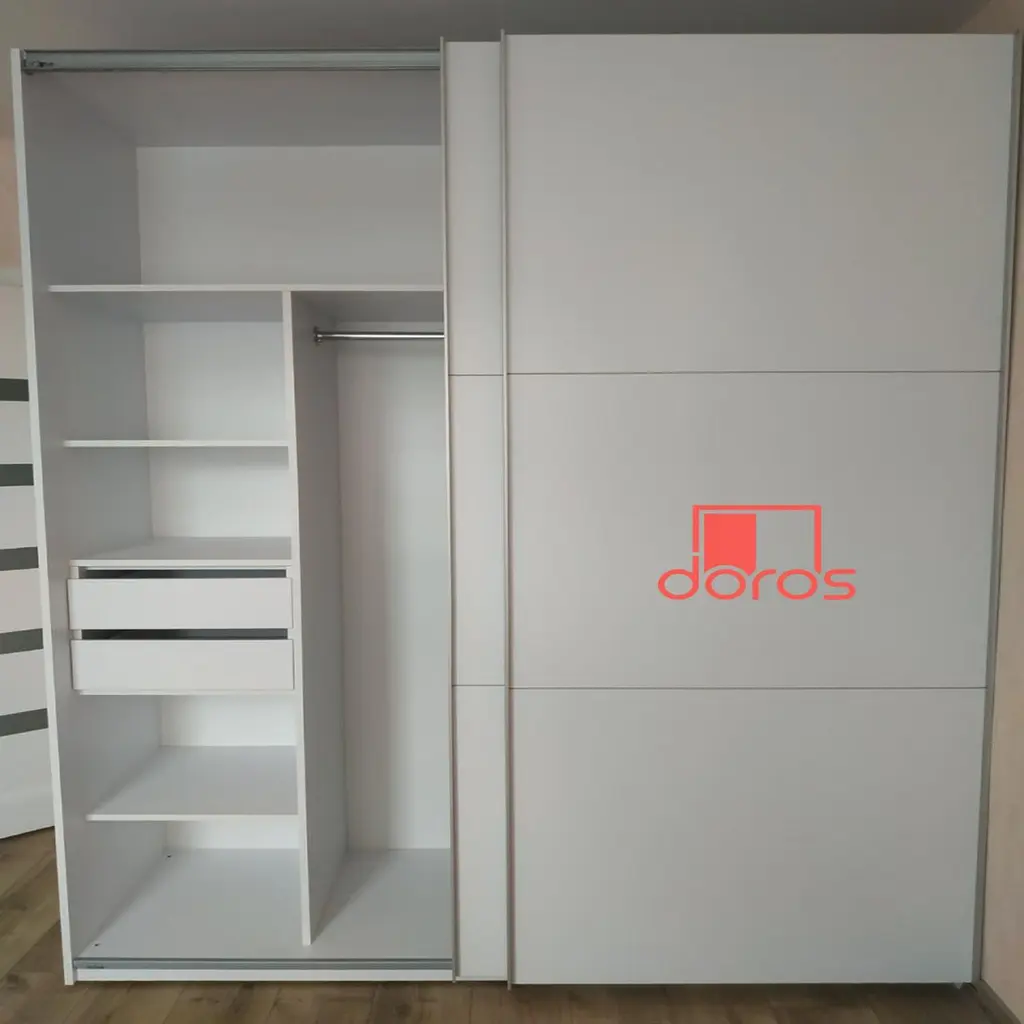 Шафа купе Doros G-Caiser 2 ДСП/3 частини 220х60х240 см Білий (42003007) - фото 8