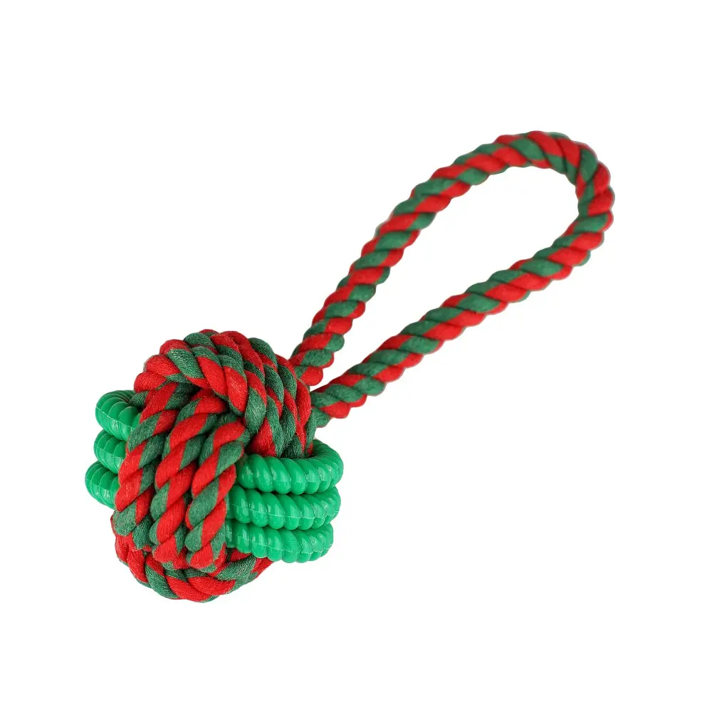 Іграшка Barksi TPR Rope Ball м'ячик на канаті з TPR вставкою 22 см - фото 2