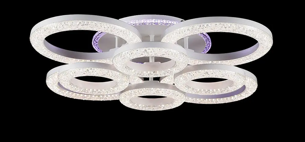 Люстра стельова LED Splendid Ray L2722/4+4, 194W, білий, сучасний стиль, з пультом, димер - фото 6