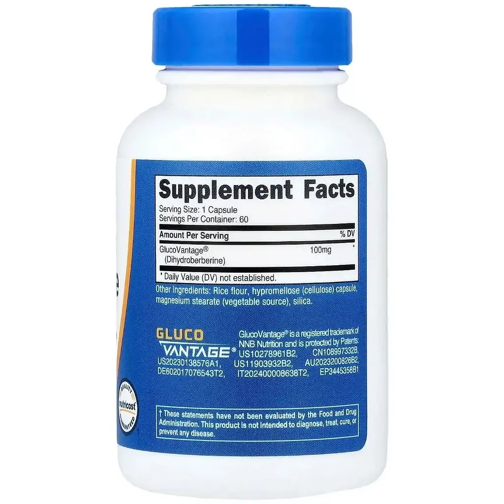 Дигідроберберин Nutricost 100 мг 60 капсул - фото 3