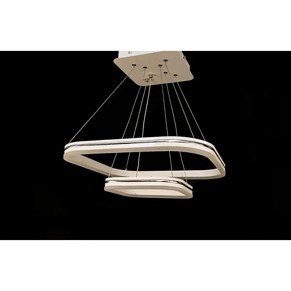 Світлодіодна led люстра квадрати Linisoln 55067-2/450+250 WH - фото 3