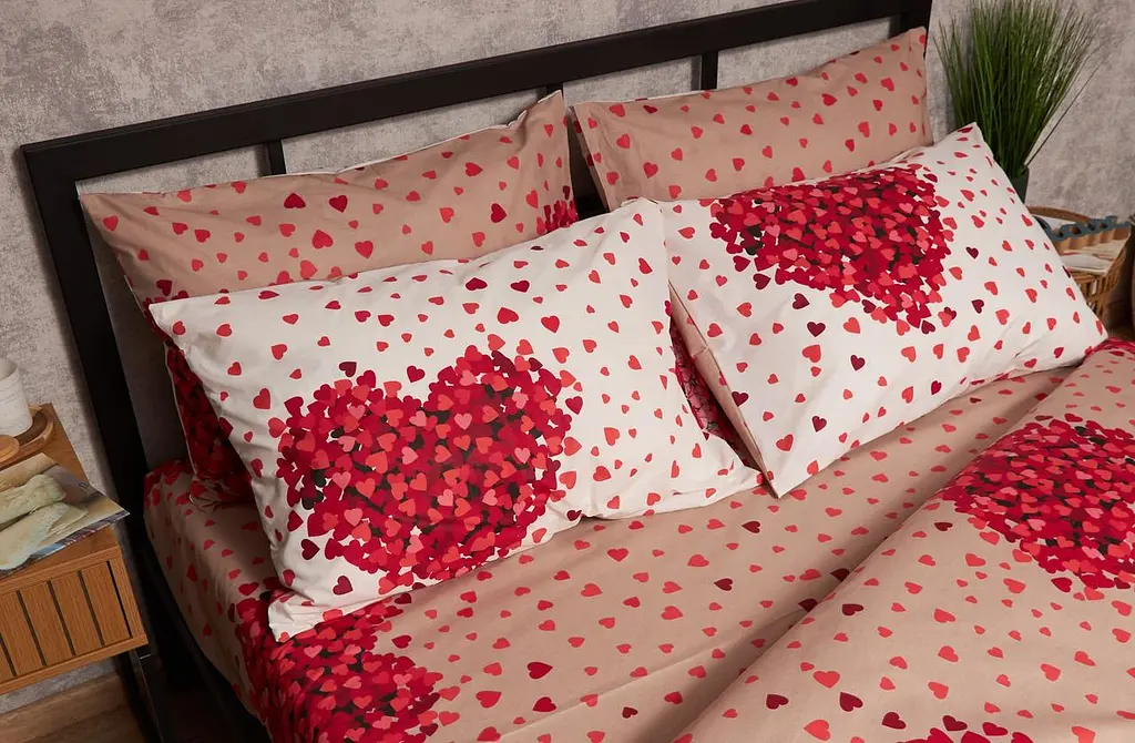 Набор наволочек Moon&Star Бязь Gold Люкс Petal Heart 70х70 см 2 шт MS840000749 - фото 4