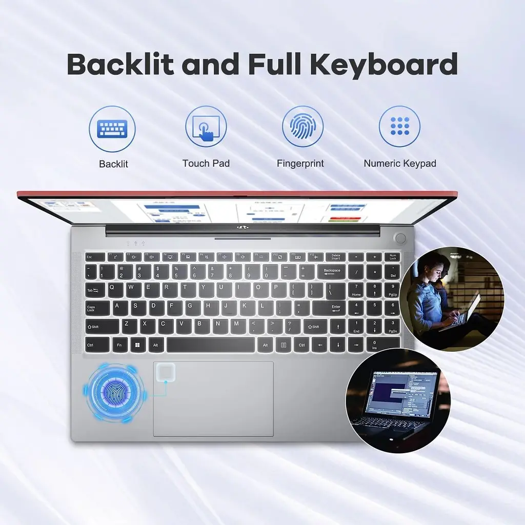 Ноутбук NIMO N156 i5-12450H/32GB/1TB Red [137456] - фото 4