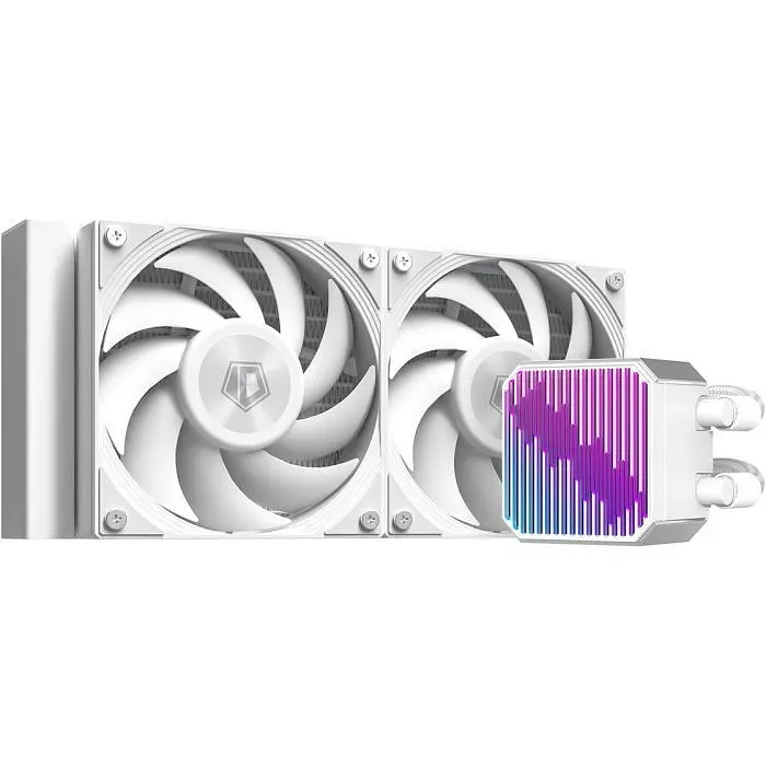 Система рідинного охолодження ID-Cooling DX240 MAX, білий, Intel: 1851/1700/1200/115x, AMD: AM4/AM5, до 300 Вт, товщина 38 мм