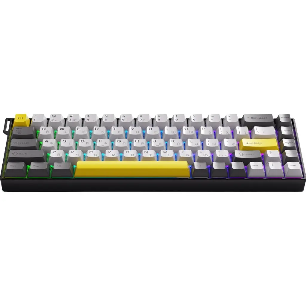 Клавіатура Ajazz AK680 V2 Ice Island Magnetic Switch Black/Grey/Yellow (AK680-V2-I-BGY) [175689] - фото 2