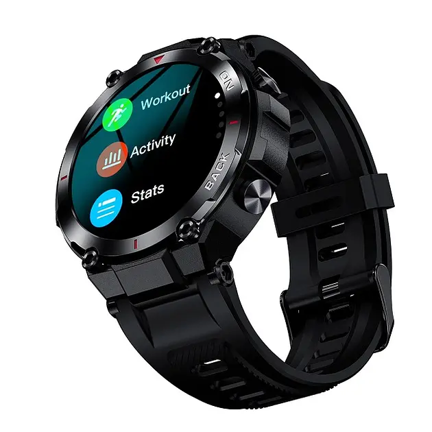 Смарт-годинник Lemfo K37 силіконовий ремінець black black (16357) - фото 5