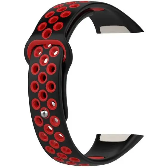 Ремінець DK CDK Silicone Sport Band Nike для Huawei Band 6 (012812) (black / red) - фото 2