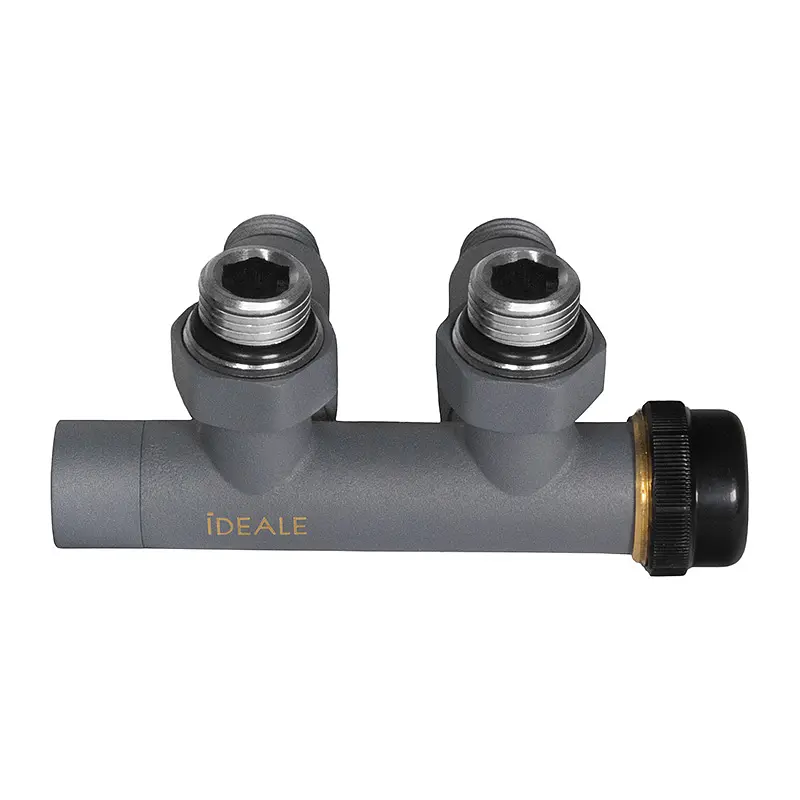 Комплект дизайн кранів з термоголовкою Ideale Duo 1/2”x1/2” антрацит - фото 3
