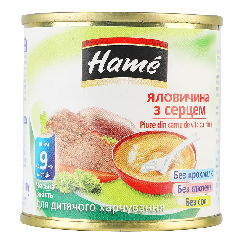Уценка. Мясное пюре Hame Говядина с сердцем 100 г - фото 2