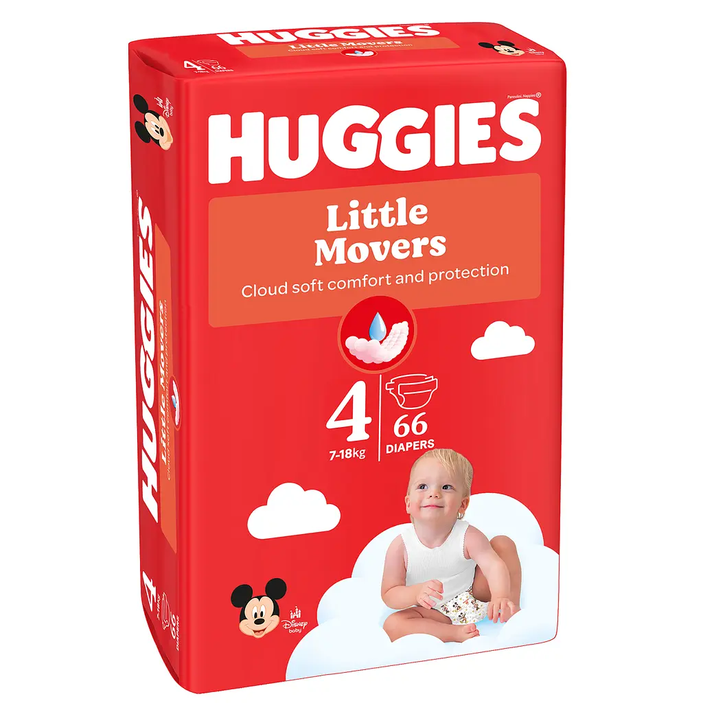 Подгузники Huggies Little Movers 4 (7-18 кг) 66 шт. - фото 2