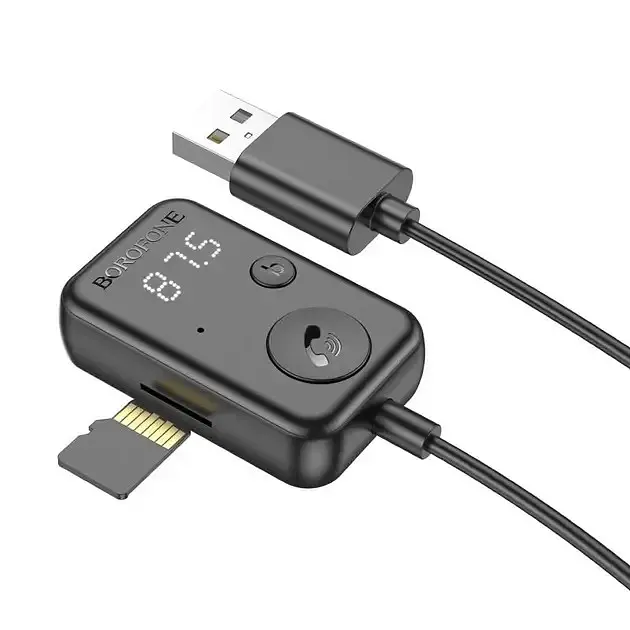 FM-модулятор трансмітер Bluetooth 5.3 Borofone BC49 з підтримкою TF-карт (<32G)  - фото 2