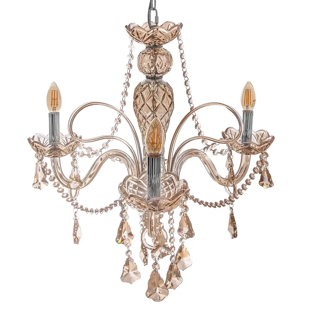 Люстра свеча Brille подвесная хрустальная E14 40W CH (BCL-690S/3) - фото 7