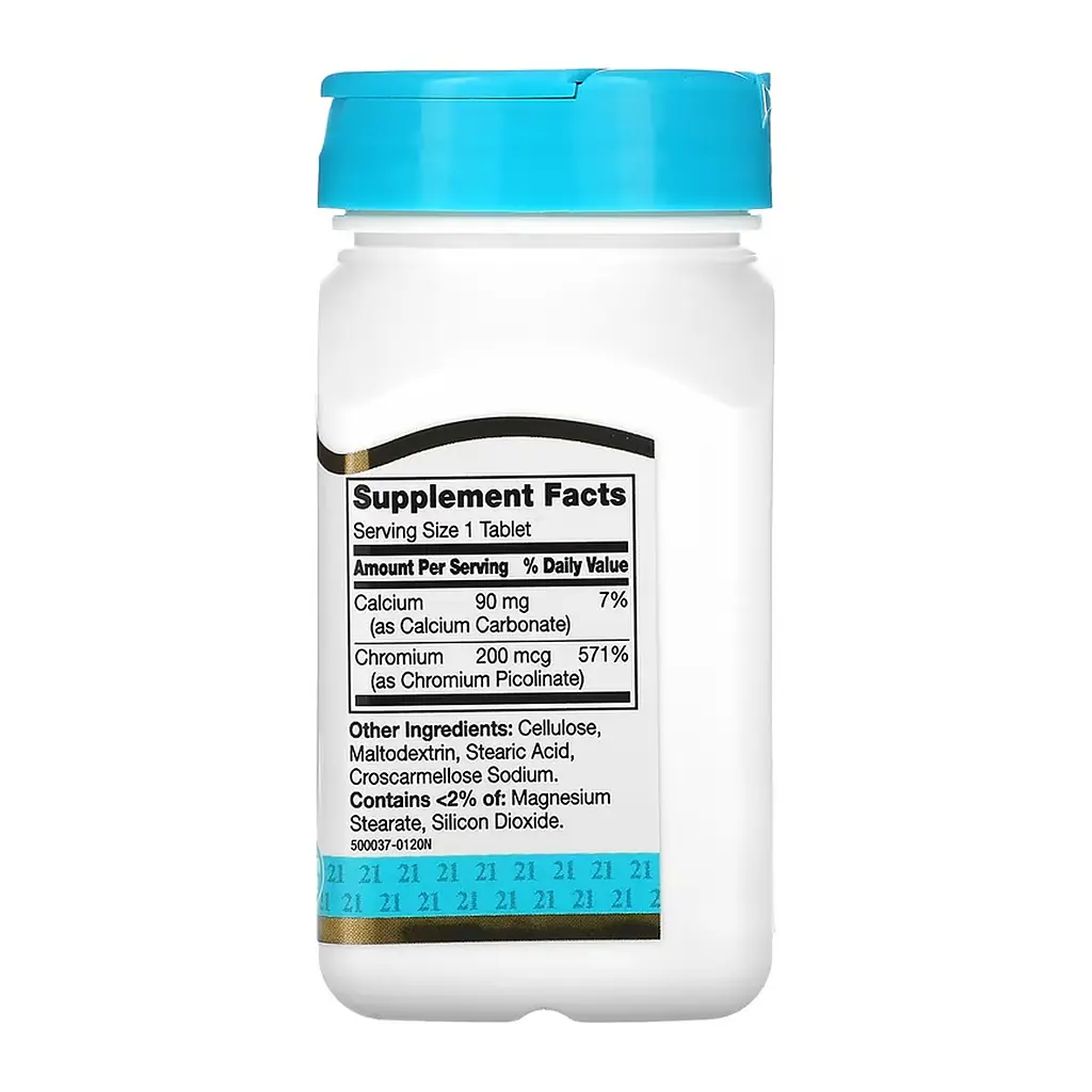 Хром піколінат, Chromium Picolinate 200 mcg - 100 tabs - фото 2