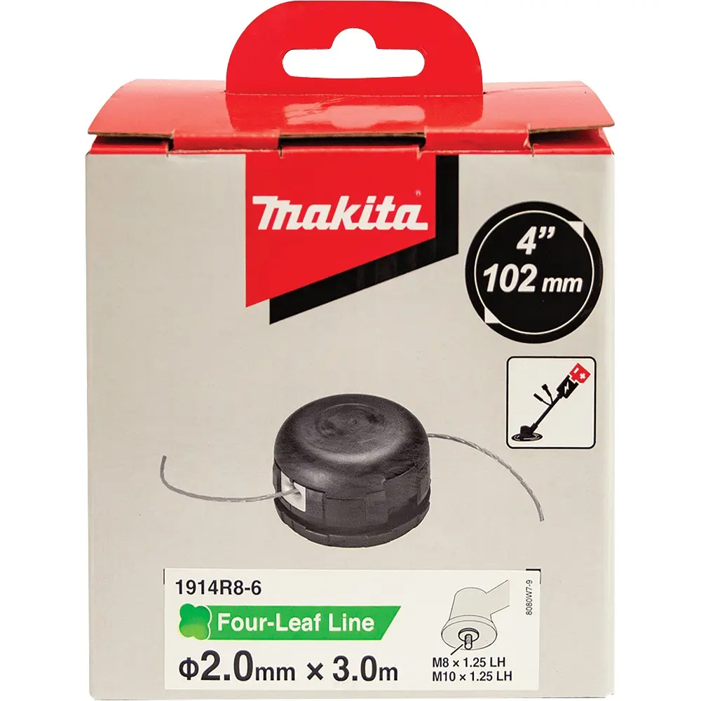 Головка косильна M8/M10 x 1.25LH для мотокос Makita DUR187U, DUR187L, DUR188L, DUR190L, DUR190U, DUR191U, DUR194, DUR368A, DUR368L, UR002G, UR003G, UR006G, UR016G, EM2500U, EM2600, DUX18, EM408MP (1914R8-6) - фото 6