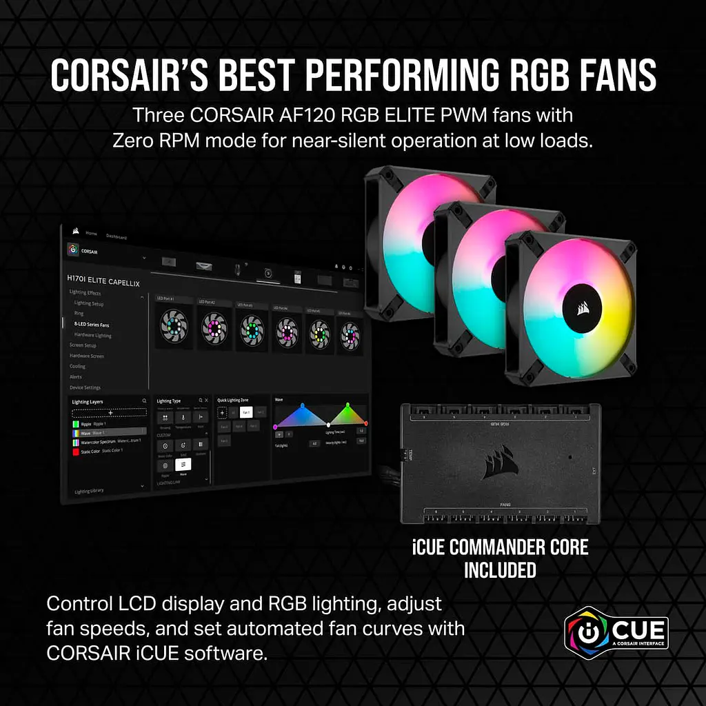 Система водяного охолодження Corsair iCUE H150i ELITE LCD XT [CW-9060075-WW] UA [93298] - фото 7