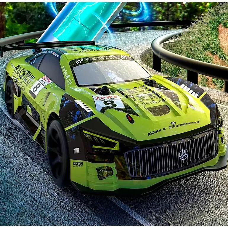 Машинка на радіокеруванні JJRC Q165 1:18 Race Taxi Drift Car Black/Yellow [142535] - фото 2