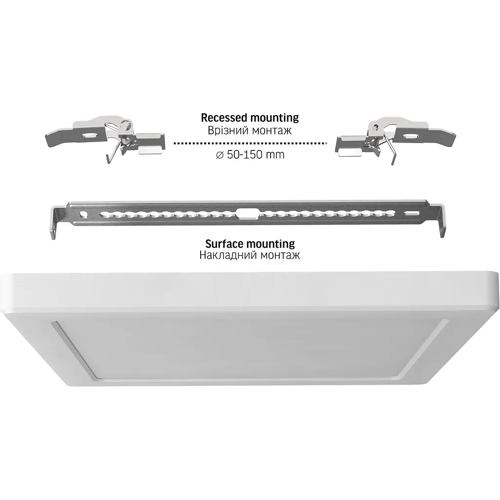 Світильник LED Videx квадратний DL6S 18W 3000K-4000K-6500K White (VL-DL6S-18CW) - фото 4