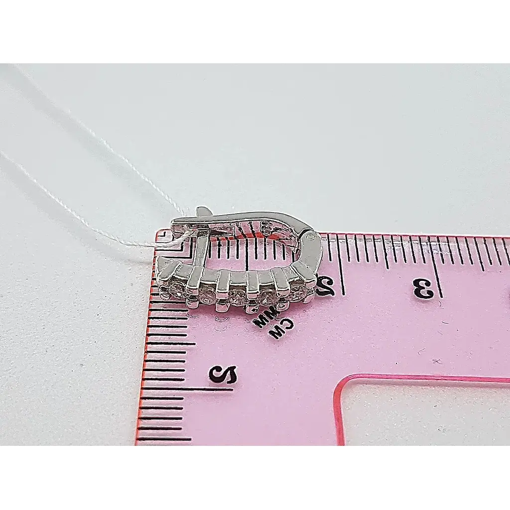 Срібні сережки Золотий квартал з фіанітами. 347730 - фото 5