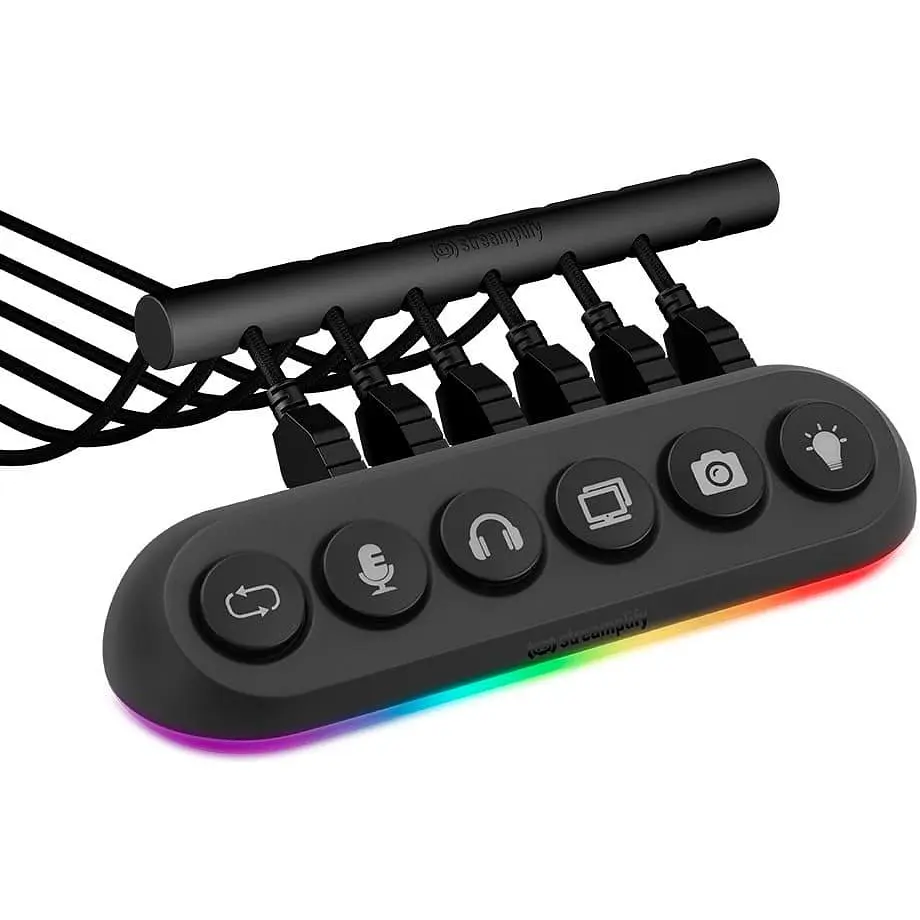 USB-Хаб Streamplify HUB DECK 5-RGB-EU-F, чорний - фото 6