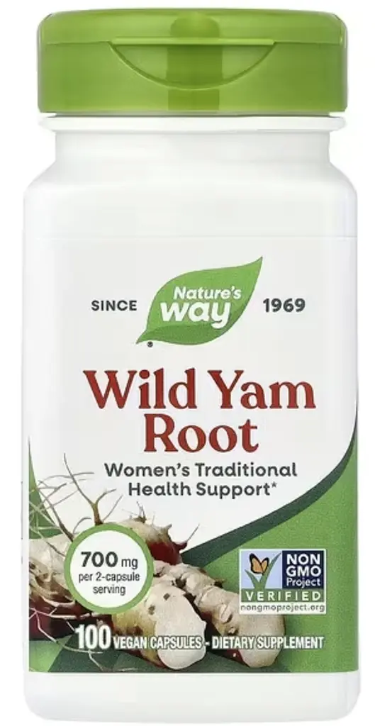 Дикий ямс Nature's Way Wild Yam 700 мг 100 веганських капсул