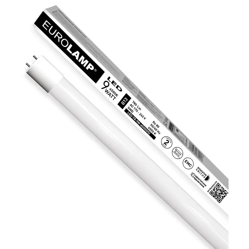 Лампочка Eurolamp T8 скло 9W 6500K (LED-T8-9W/6500(OS)) - фото 2