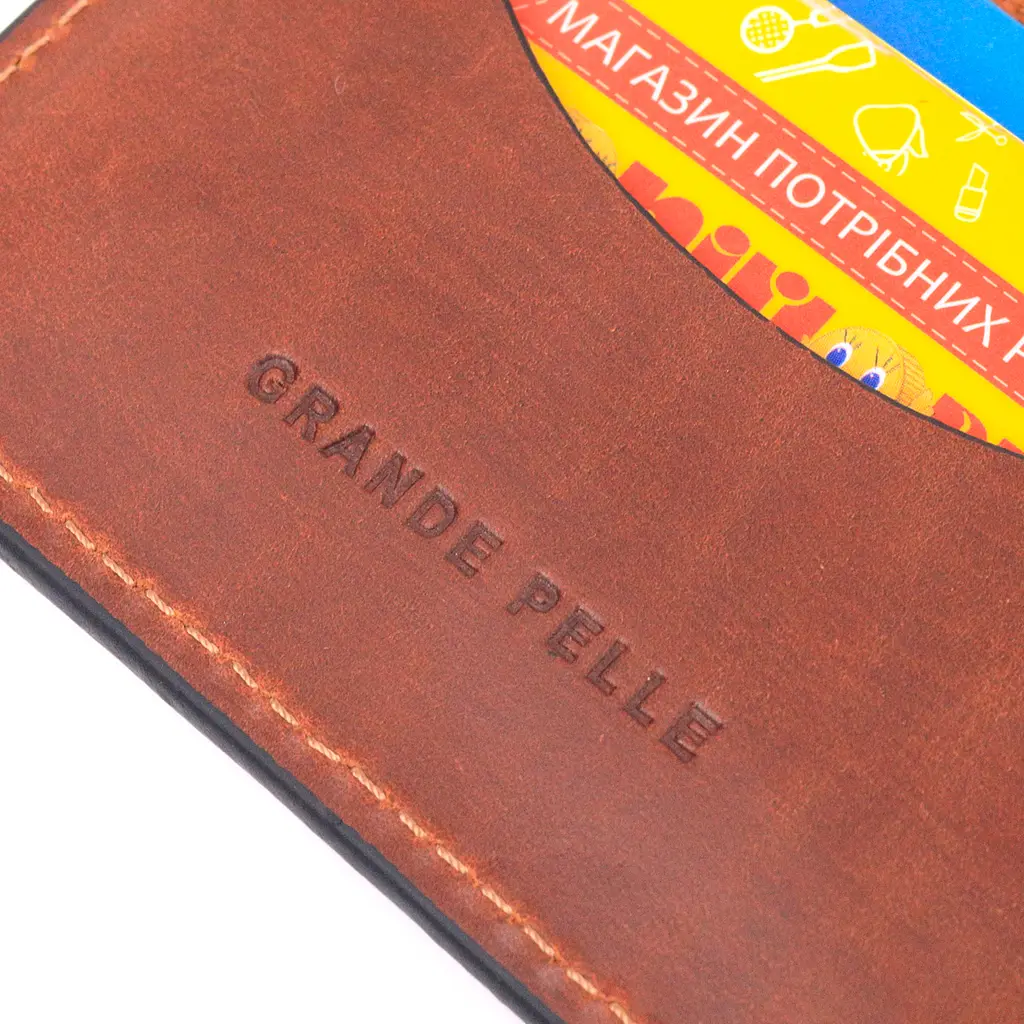 Обложка для документов мужская GRANDE PELLE 10х7х0,5 см acs0025754 - фото 5