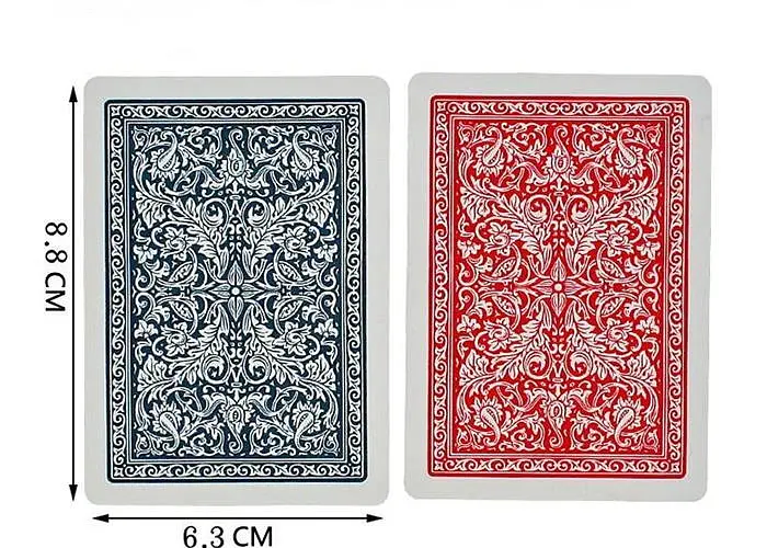 Карти гральні Fournier 2818 100% Plastic Jumbo Index (red blue) (PC_F2818PJI) - фото 4