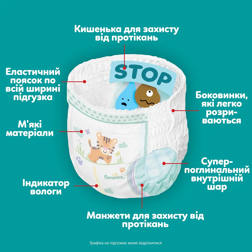 Підгузки Pampers Active Baby Pants Розмір 8 (17+ кг) 64 шт (8006530304627) - фото 5