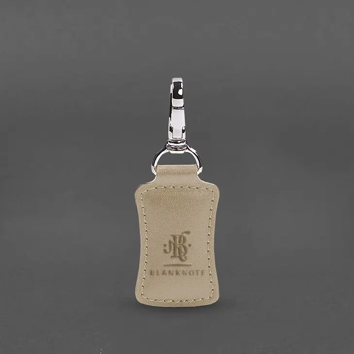 Шкіряний брелок Premium Світло-бежевий - фото 5