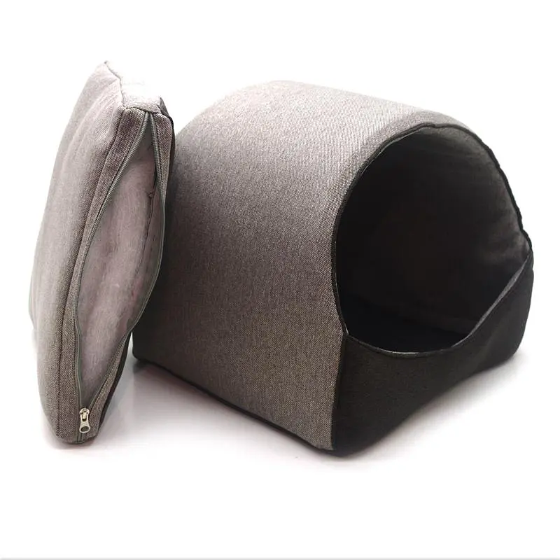 Будка для котів та собак Zoo-hunt Герос №1 36х32х32 см бежевий+коричневий - фото 2