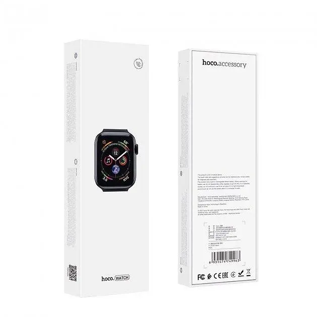 Смарт-годинник Hoco Y1 з функцією відповіді на дзвінок Smart Watch Black - фото 4