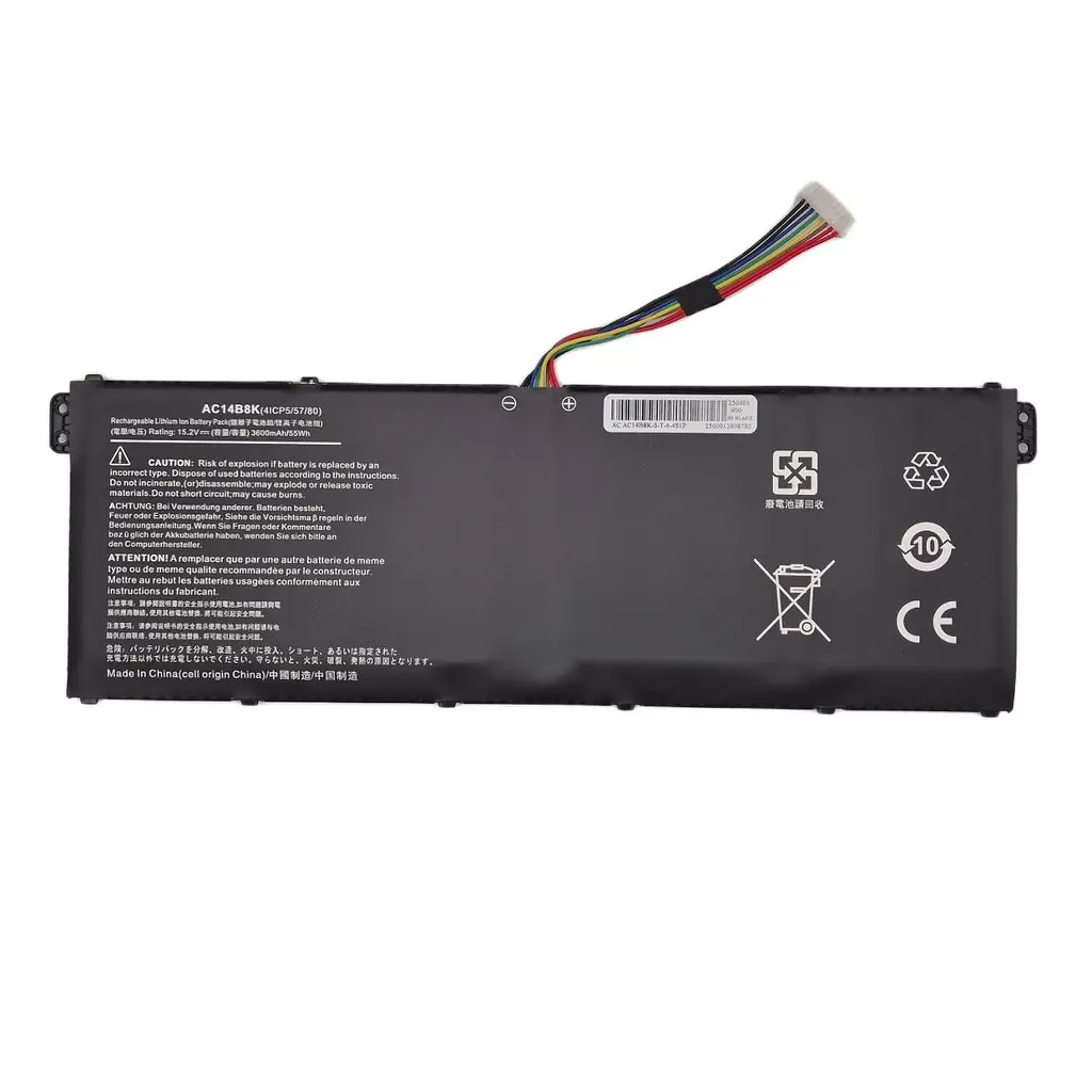 Акумулятор AC14B8K для Acer Predator Helios 300 PH315-51 PH315-52 G3-572 G3-571 Nitro 5 AN515-51 AN515-52 AN515-53 15.2V 3600 mAh 55Wh - фото 3