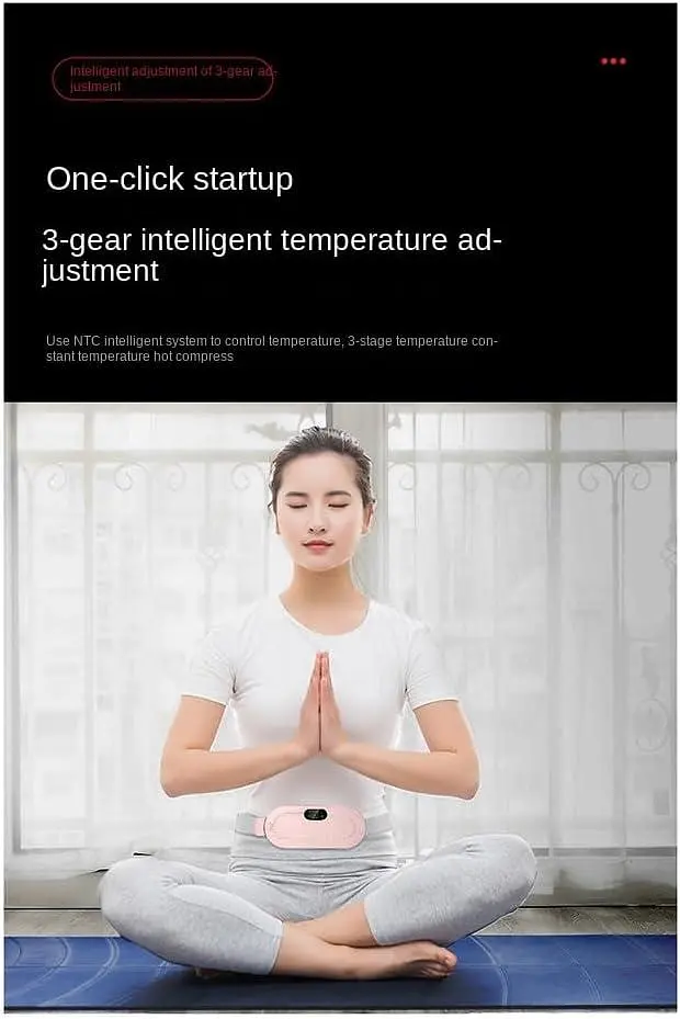 Менструальная грелка Misamo Массажер для живота Smart Warm Palace Belt Вибрационное массажное устройство для талии для судорог - фото 2