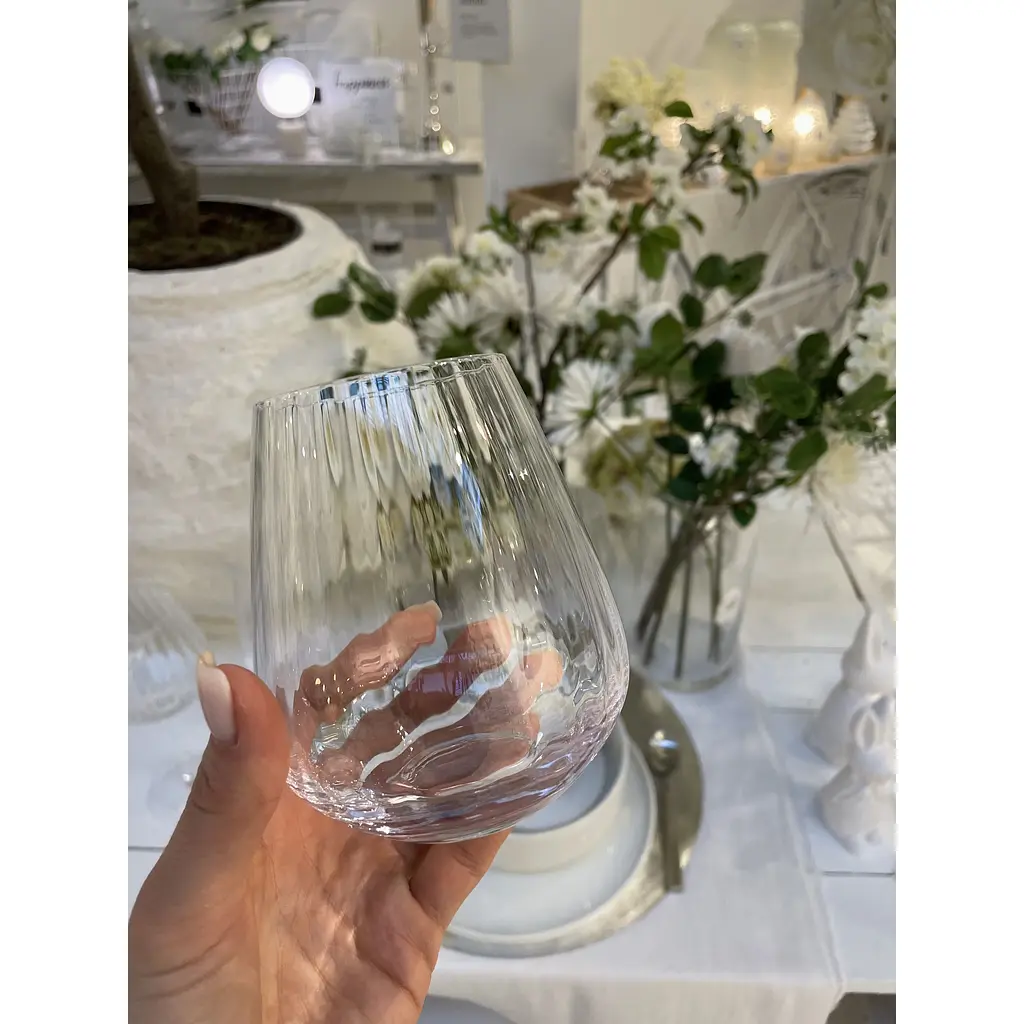 Стакан J-line скляний з ребристою поверхнею 430 мл (23625) - фото 2