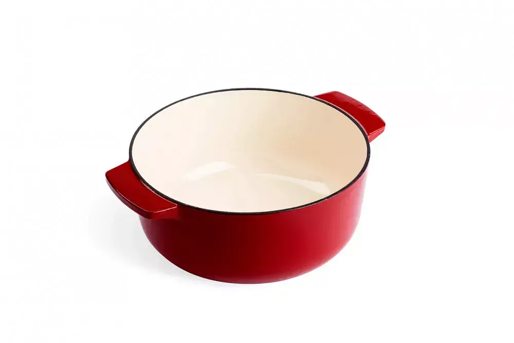 Каструля чавунна з кришкою KitchenAid 26 см 5,2 л червона (CC006060-001) - фото 3