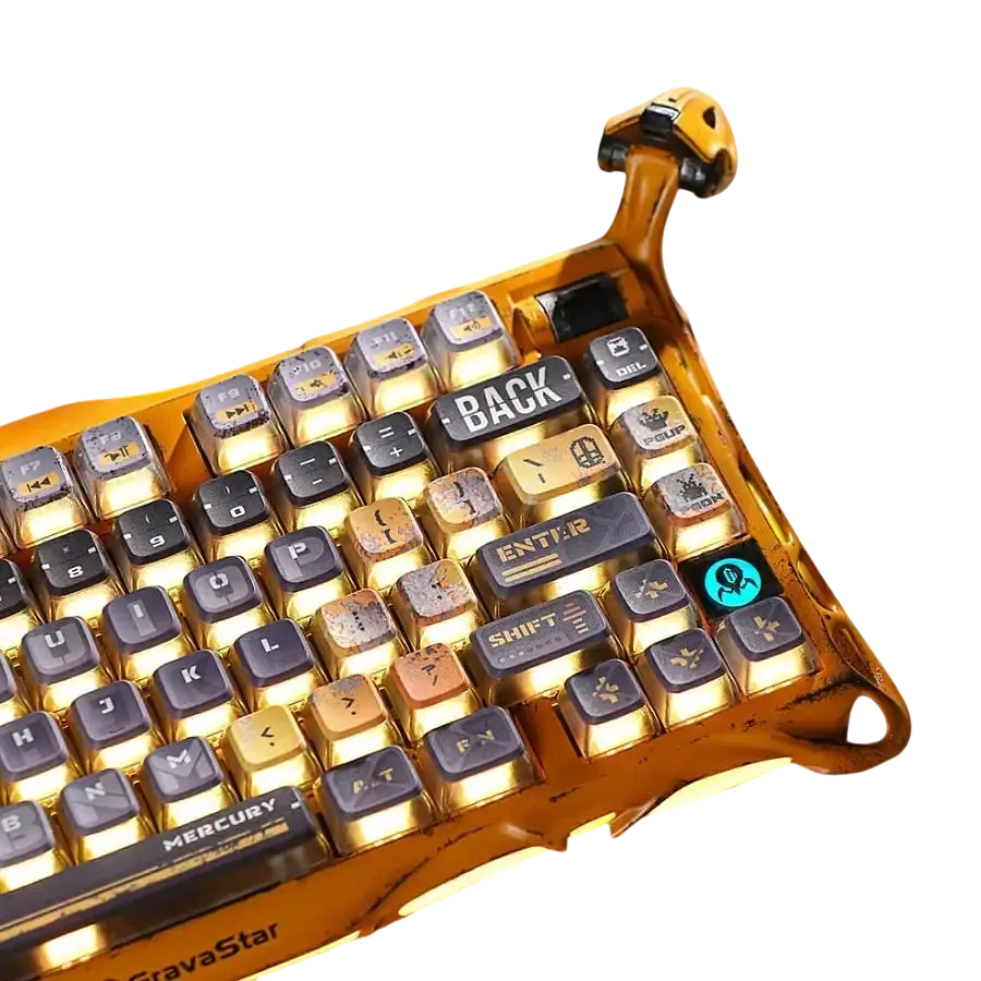 Клавіатура Gravastar Mercury K1 Pro Battle Worn-Yellow - фото 3