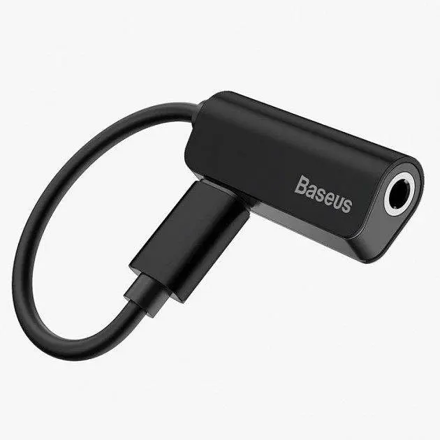 Адаптер Baseus L32 IP Male to 3.5 мм IP Female Adapter черный (CALL32-01) - фото 4