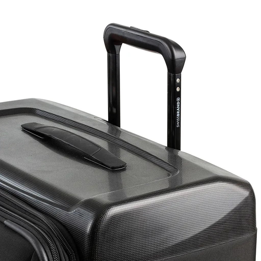Чемодан Swissbrand Perth (M) Black (SWB_LYPER001M), Черный, Черный - фото 4