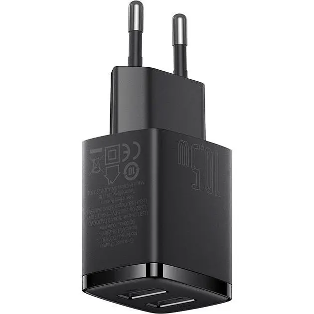 Зарядний пристрій Baseus Compact Charger 10.5W Black (CCXJ010201) - фото 2