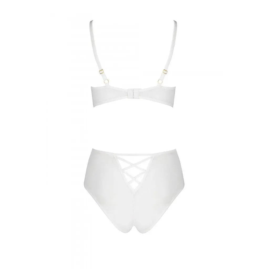 Эротический комплект с рисунком Passion LOVELIA BIKINI white L/XL - фото 4