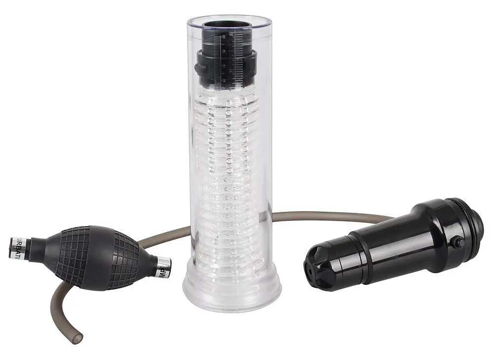 Помпа для члена з вібрацією Orion Vibrating Multi Pump & Masturbator 33.7 см прозора - фото 4
