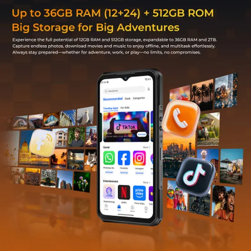Мобільний телефон OUKITEL WP66 12/512GB Orange (6941749856845) - фото 10