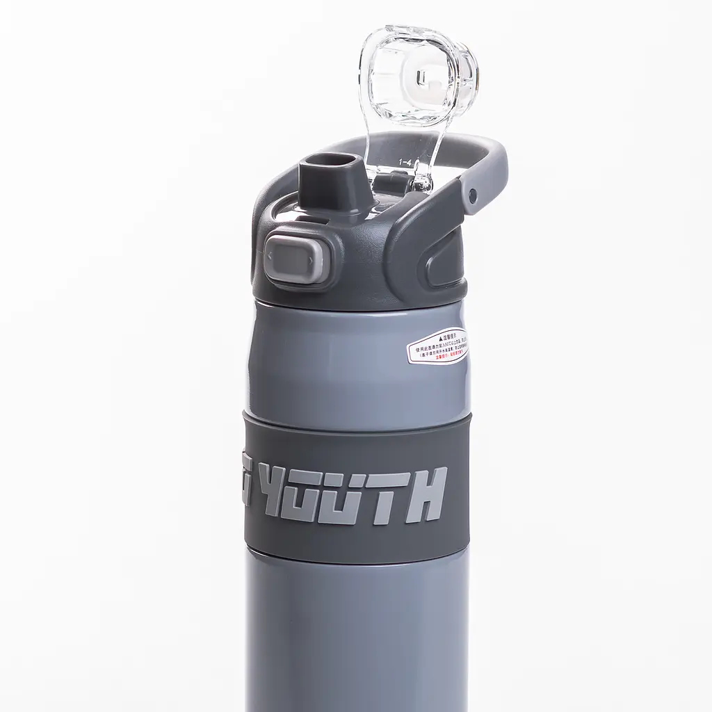 Термос спортивний TO YOUTH 680 мл з мундштуком, сірий Yiwu HP-14-54G - фото 10
