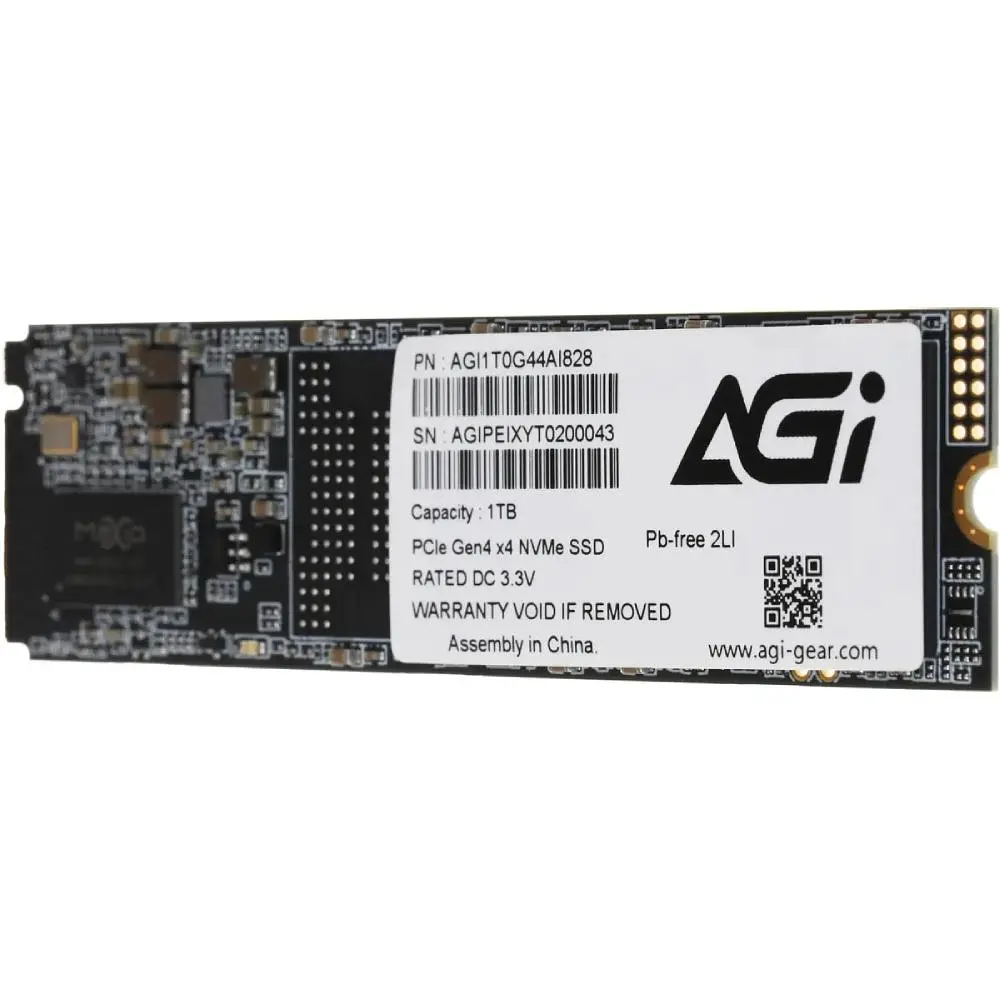 SSD 1Tb AGI AI828 M.2 2280 PCIe Gen 4x4 NVMe 1.4 3D NAND, Retail (AGI1T0G44AI828-CB) - фото 2