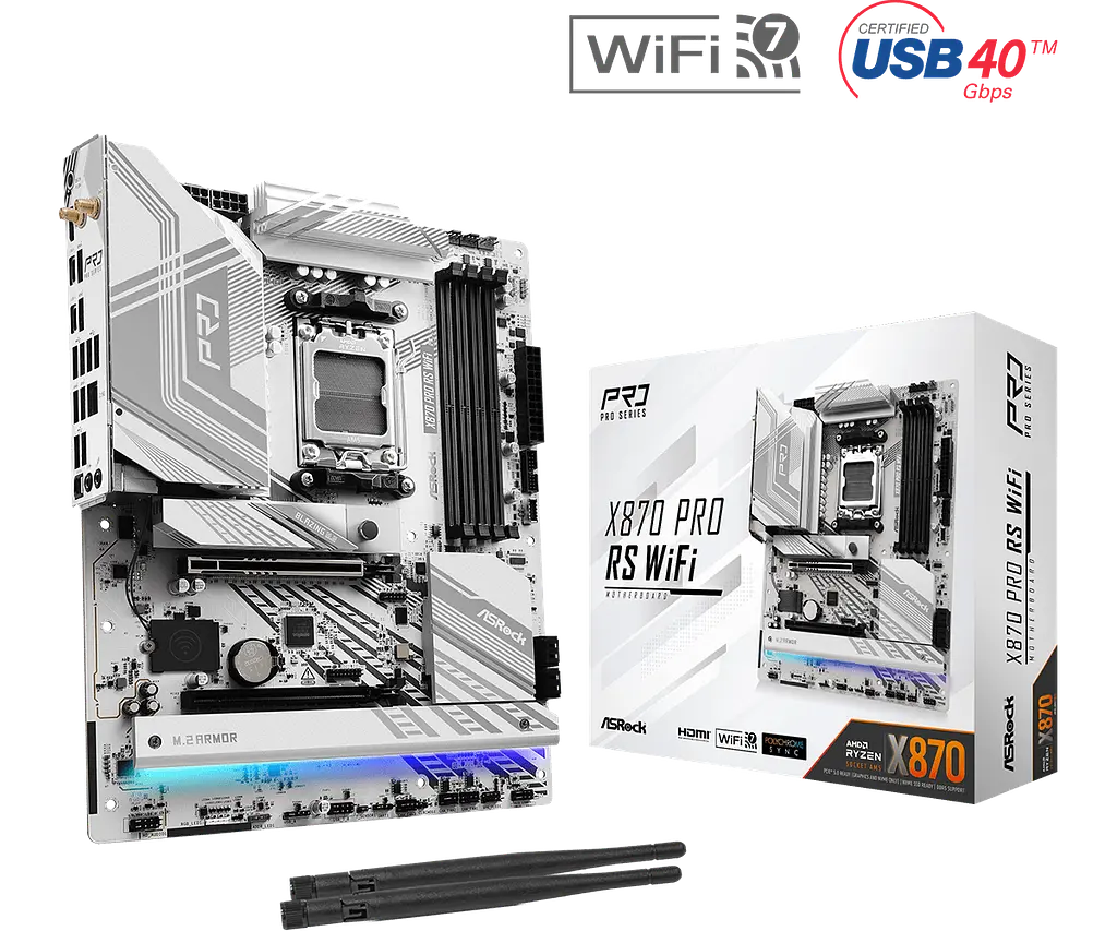Материнська плата ASRock X870 Pro RS WiFi Socket AM5 (X870 PRO RS WIFI) - фото 5
